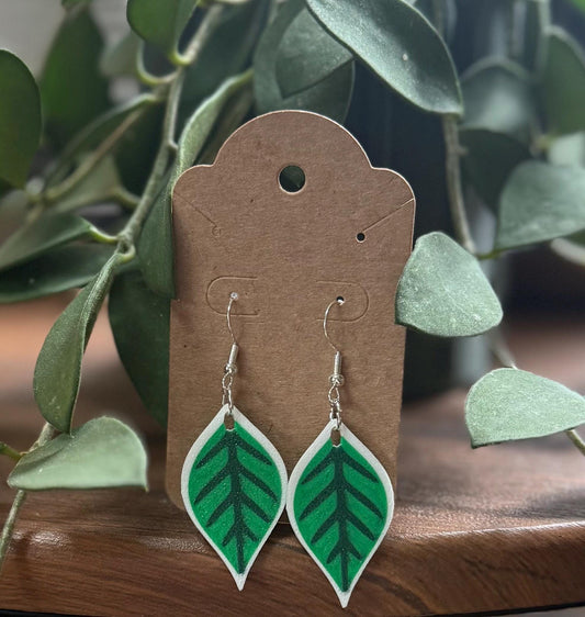 Hoya Polyneura Albo Earrings – Plant Lover Gift, Houseplant Jewelry, Lightweight Botanical Earrings, Hoya Plant Accessories