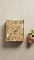 Plant care kit with illustrated box