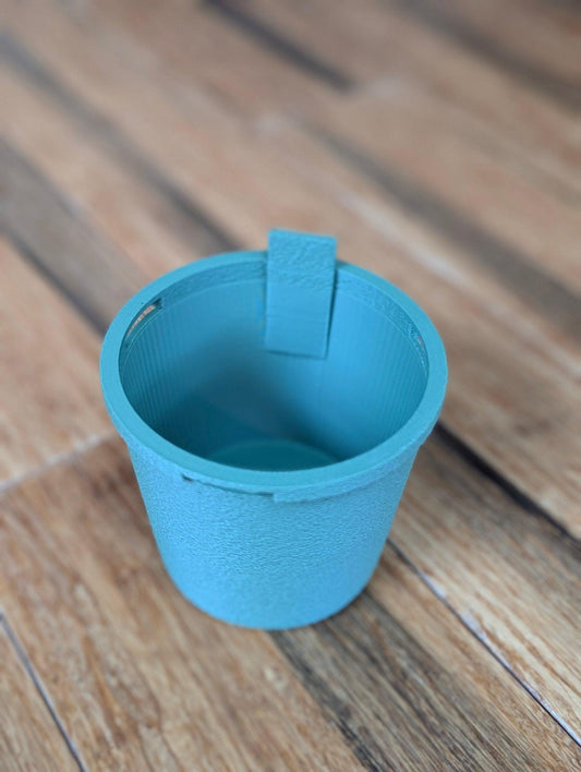 The Lynn – 3.75" Hanging Planter with Plant Tag Holder & Water Reserve – 3D Printed Eco - Friendly Pot - Gathering Moss
