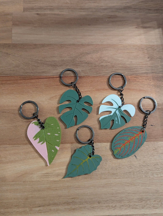 Tropi - Keys | 3D Printed Tropical Leaf Keychains | Monstera, Philodendron, Alocasia & Maranta | Plant Lover Gift | Botanical Accessories - Gathering Moss