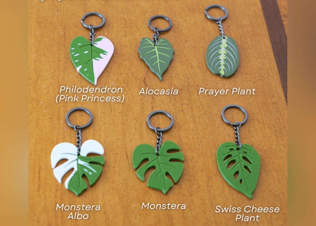 Tropi - Keys | 3D Printed Tropical Leaf Keychains | Monstera, Philodendron, Alocasia & Maranta | Plant Lover Gift | Botanical Accessories - Gathering Moss